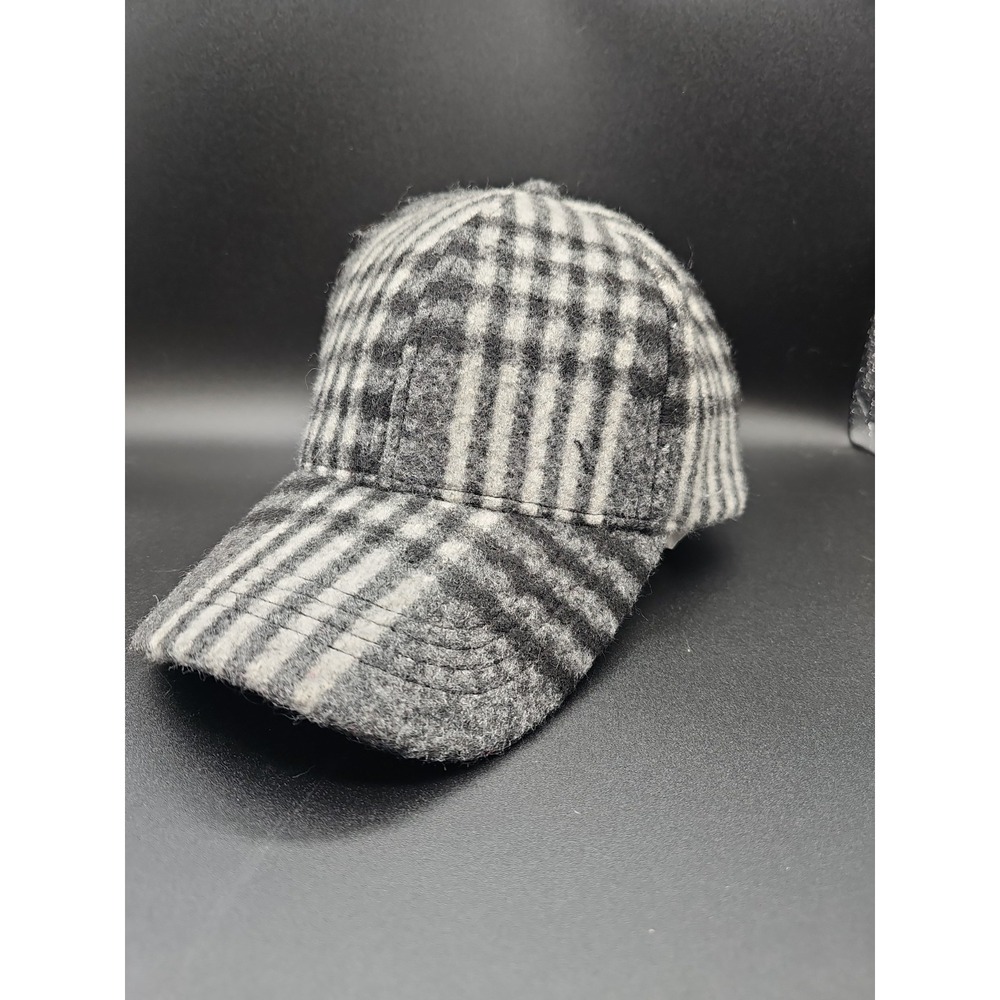 Charlie Paige Strap Back Black Buffalo Plaid Flannel Cap Womens One Size Warm